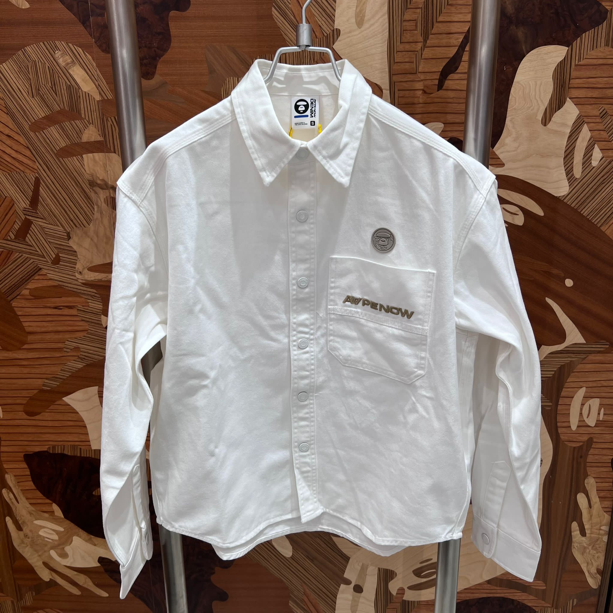 AAPE AAPENOW moonface long sleeve shirt (8558)