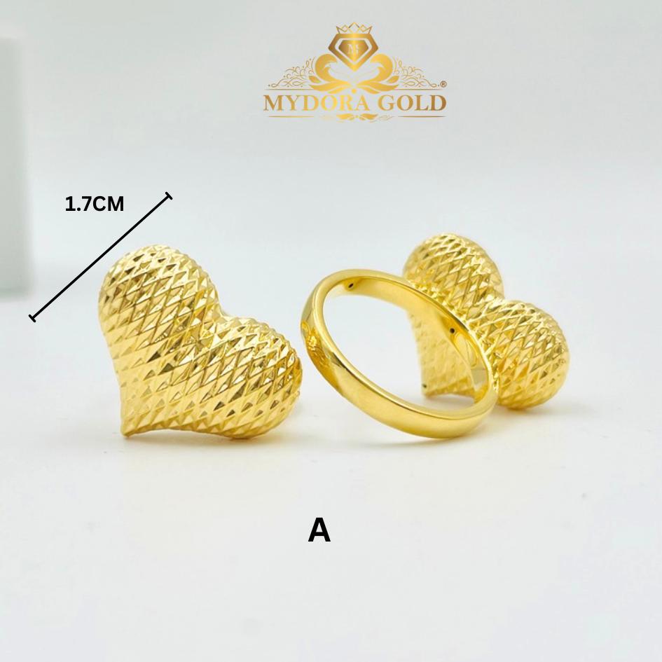 MYDORA Cincin Love Gemuk Pahat (5G) l EMAS 916/22K