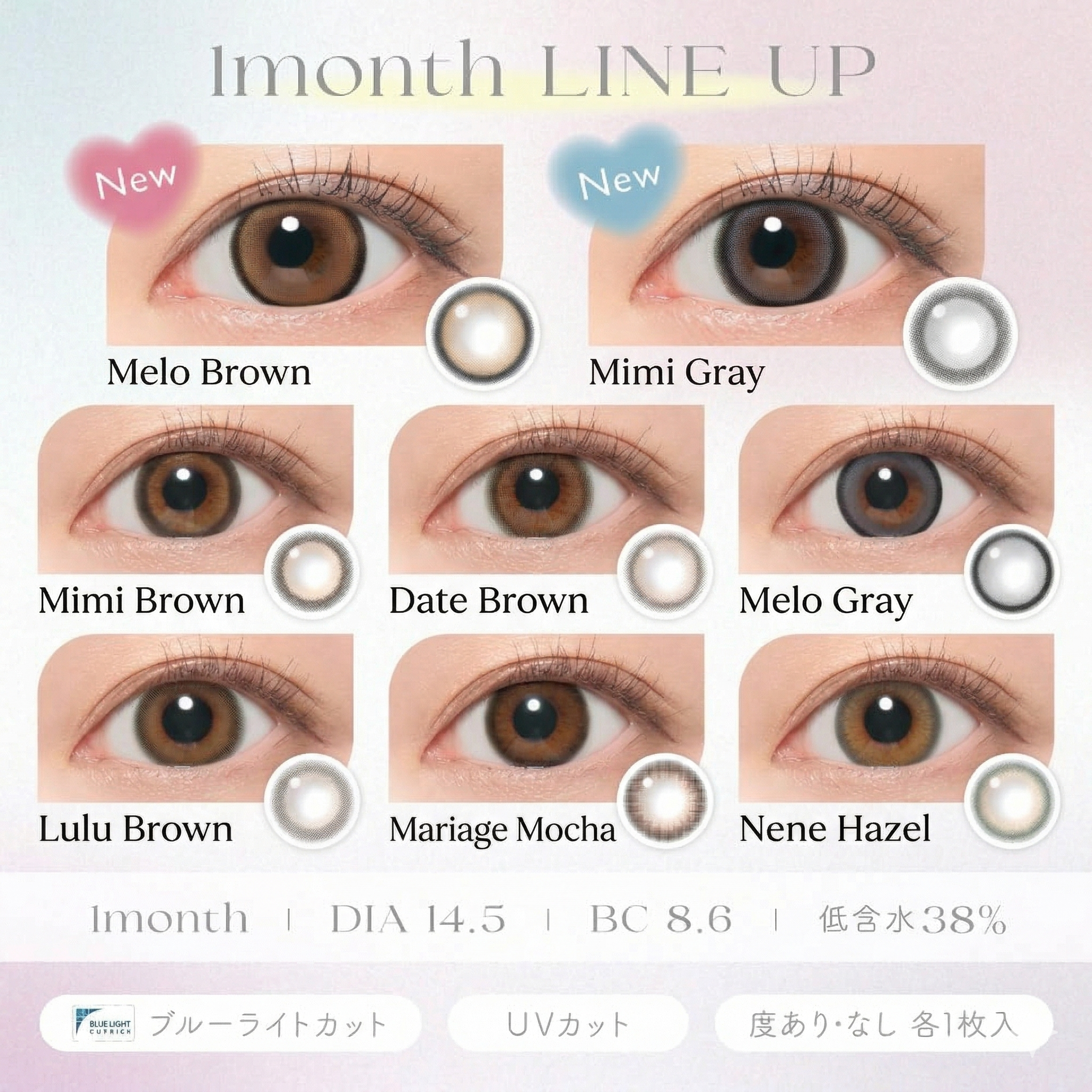 【需時⓶星期預訂】Candy Magic Blue Light Barrier 抗藍光 | 一盒一片裝 | 彩色月拋