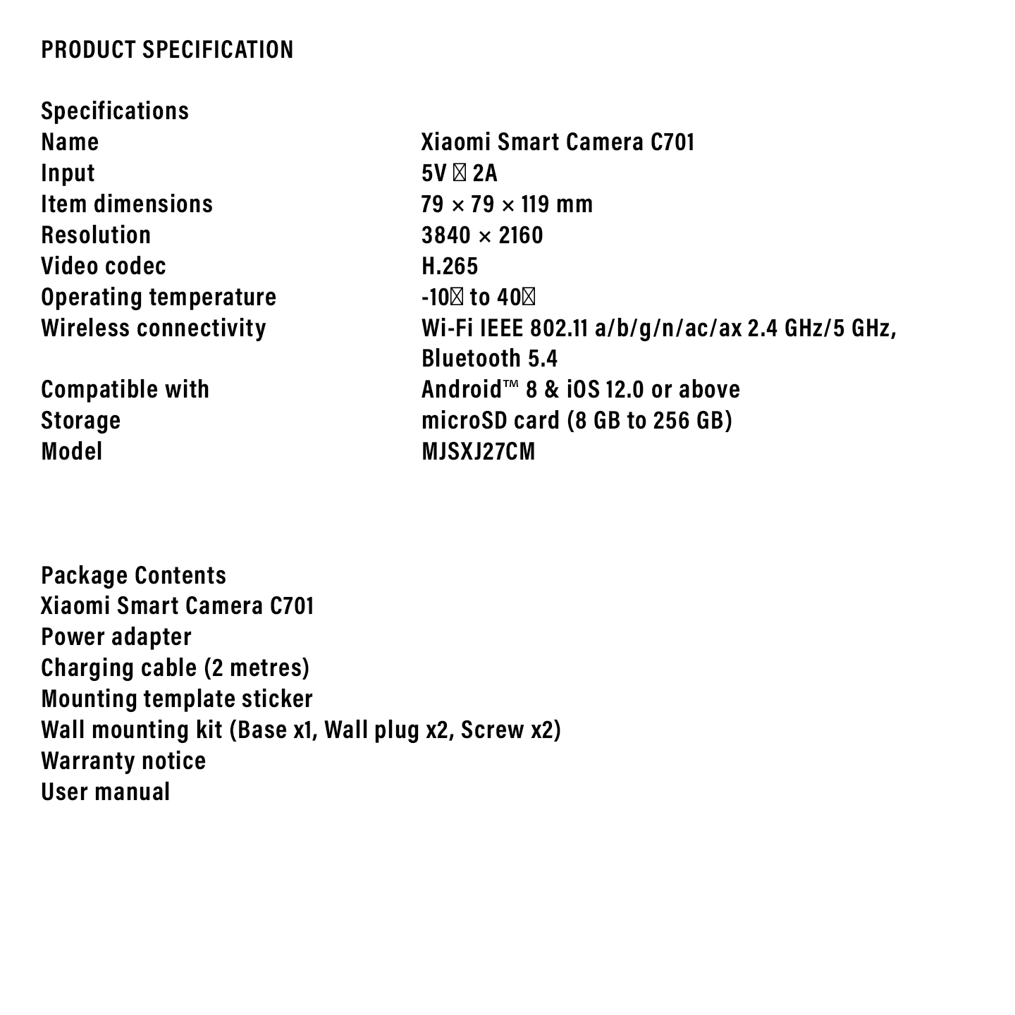 Xiaomi 4K C701 Professional Smart Camera AI (BHR07XUMY)