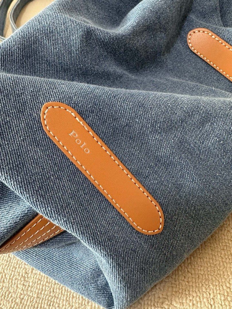0316 RL Polo Demin Tote Bag 皮質大馬仔🐎牛仔布側孭袋 4月中
