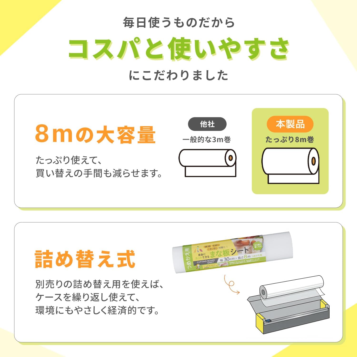 🔥🔥【日本直送《伯爵》一拉即截式抗菌防污砧板保護紙】30cm x 8m
