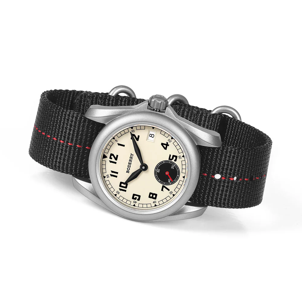 Boderry VOYAGER 72-Hours Titanium Automatic -  BD-A19T-02 Cream Full Lum