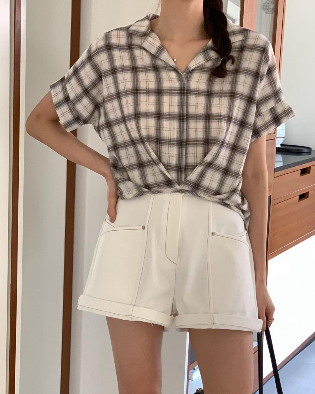 英倫風格仔扭結襯衫