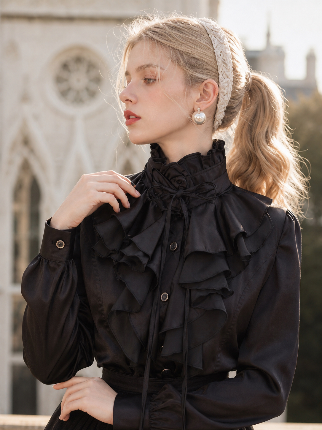 叛逆維多利亞Vintage Prince Ruffles Blouse