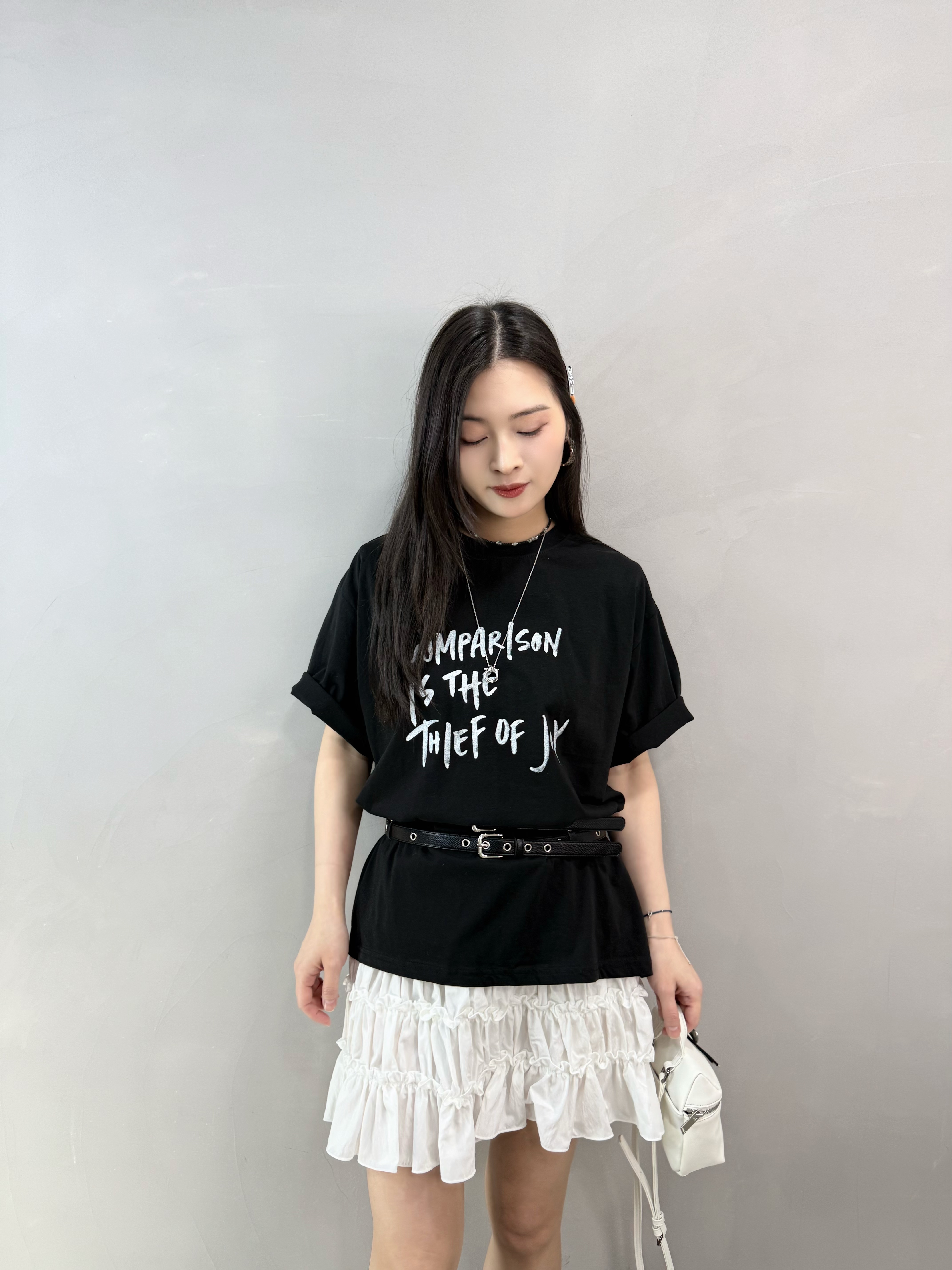K61 側開叉英文字Tee