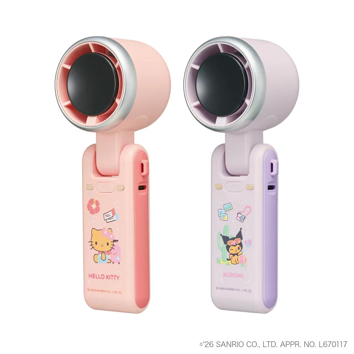 日本預訂📍日本曬黑樣Hello Kitty/Kuromi三用風扇仔