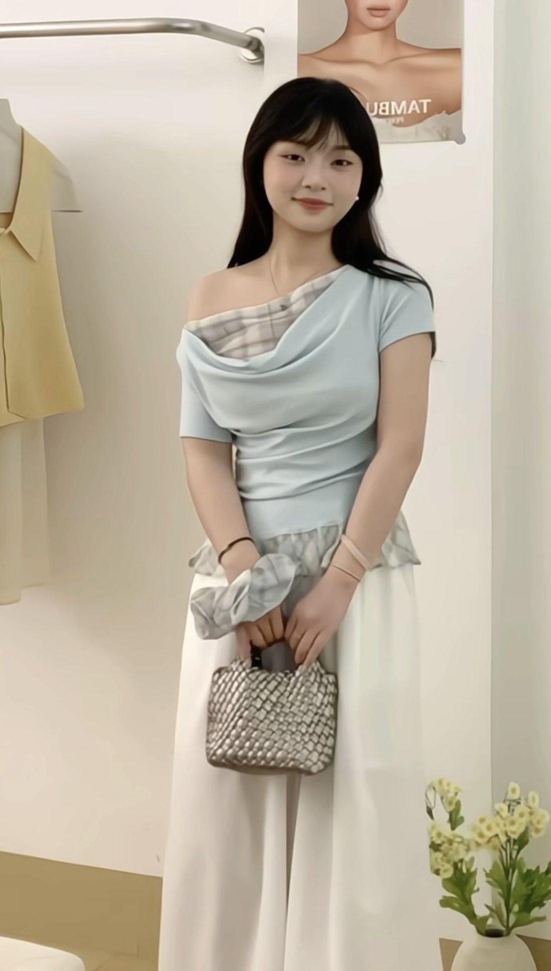 TP433韩系假两件上衣