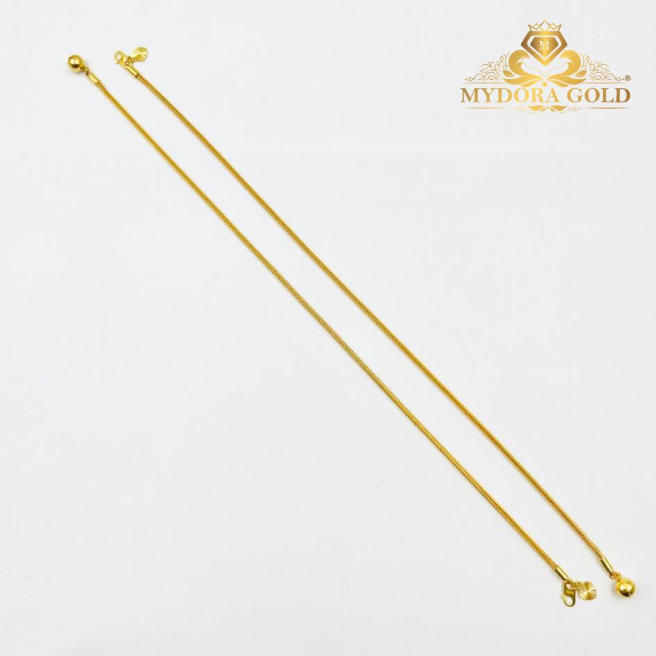 MYDORA Rantai Kaki Pandora + bell l EMAS 916/22K