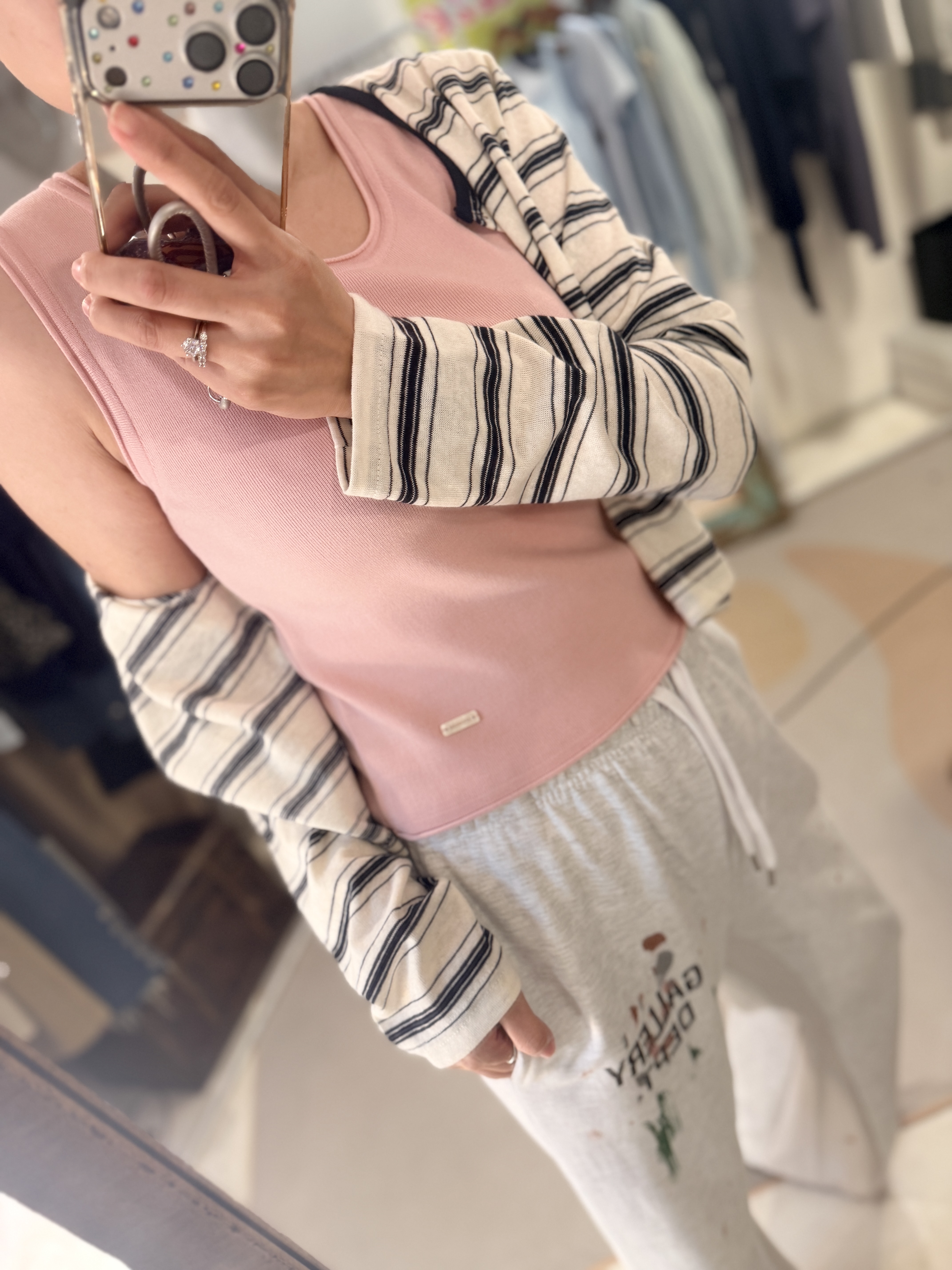 Pink knit vest