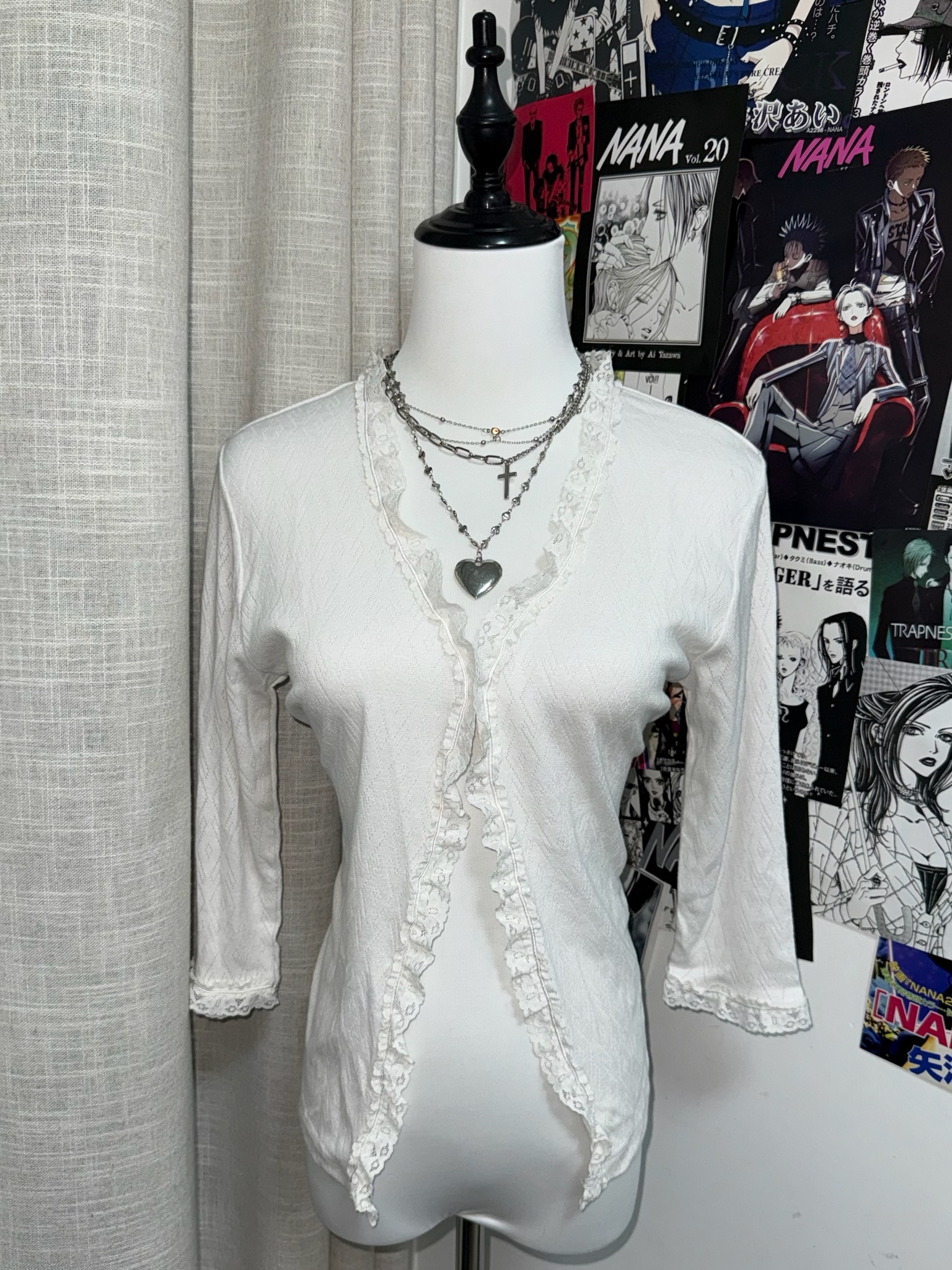 Black & White Lace Bow Set