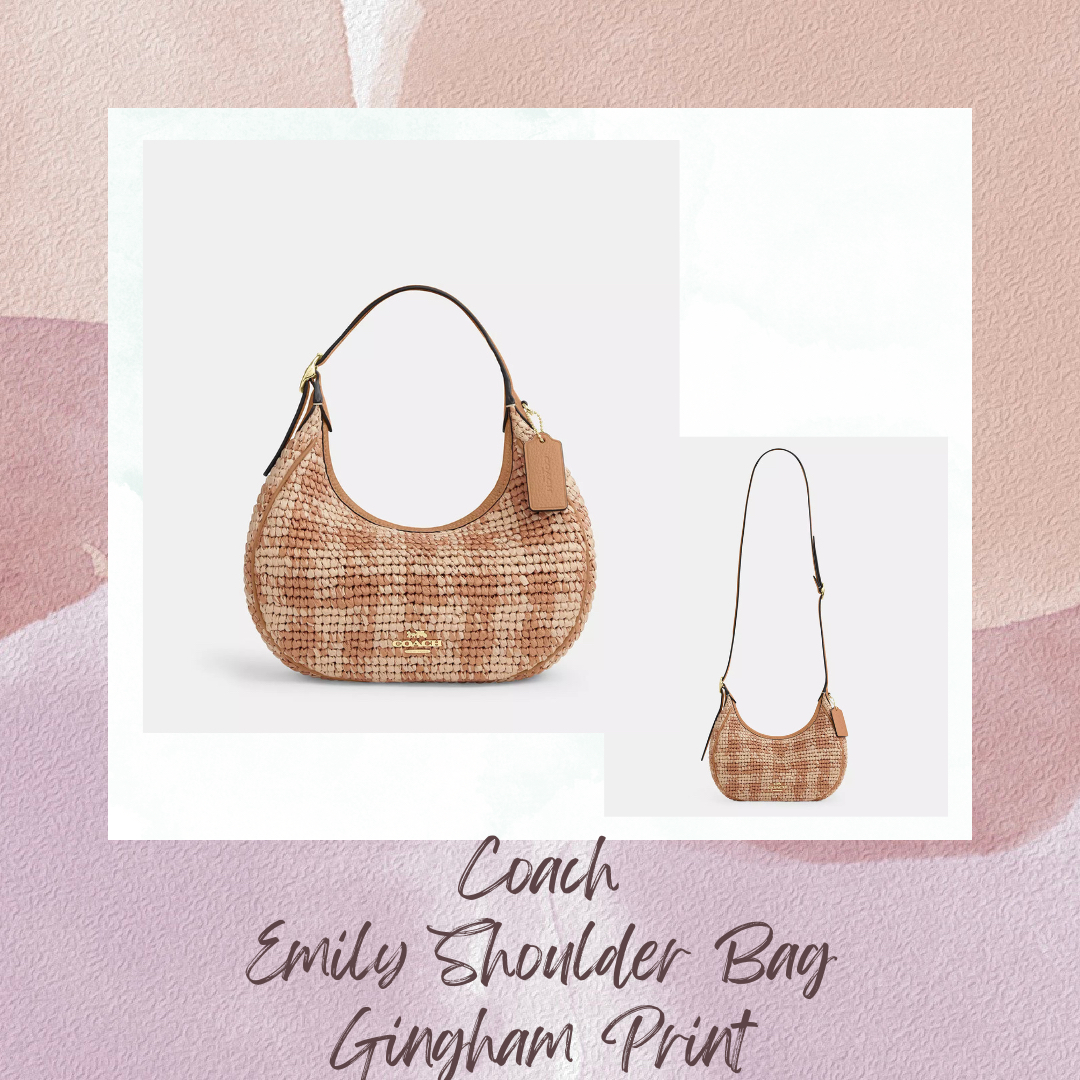 Coach Emily Shoulder Bag Gingham Print (CEN02)