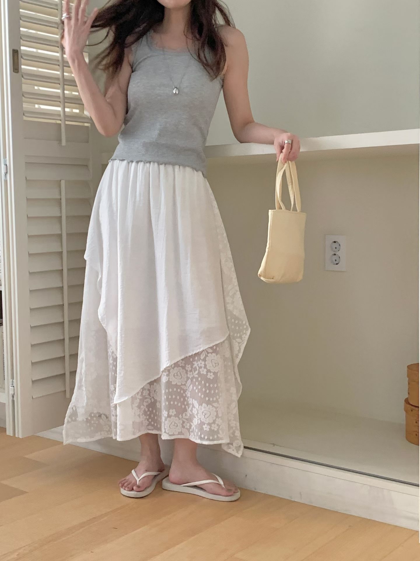 CT30 拼lace 仙氣半截裙