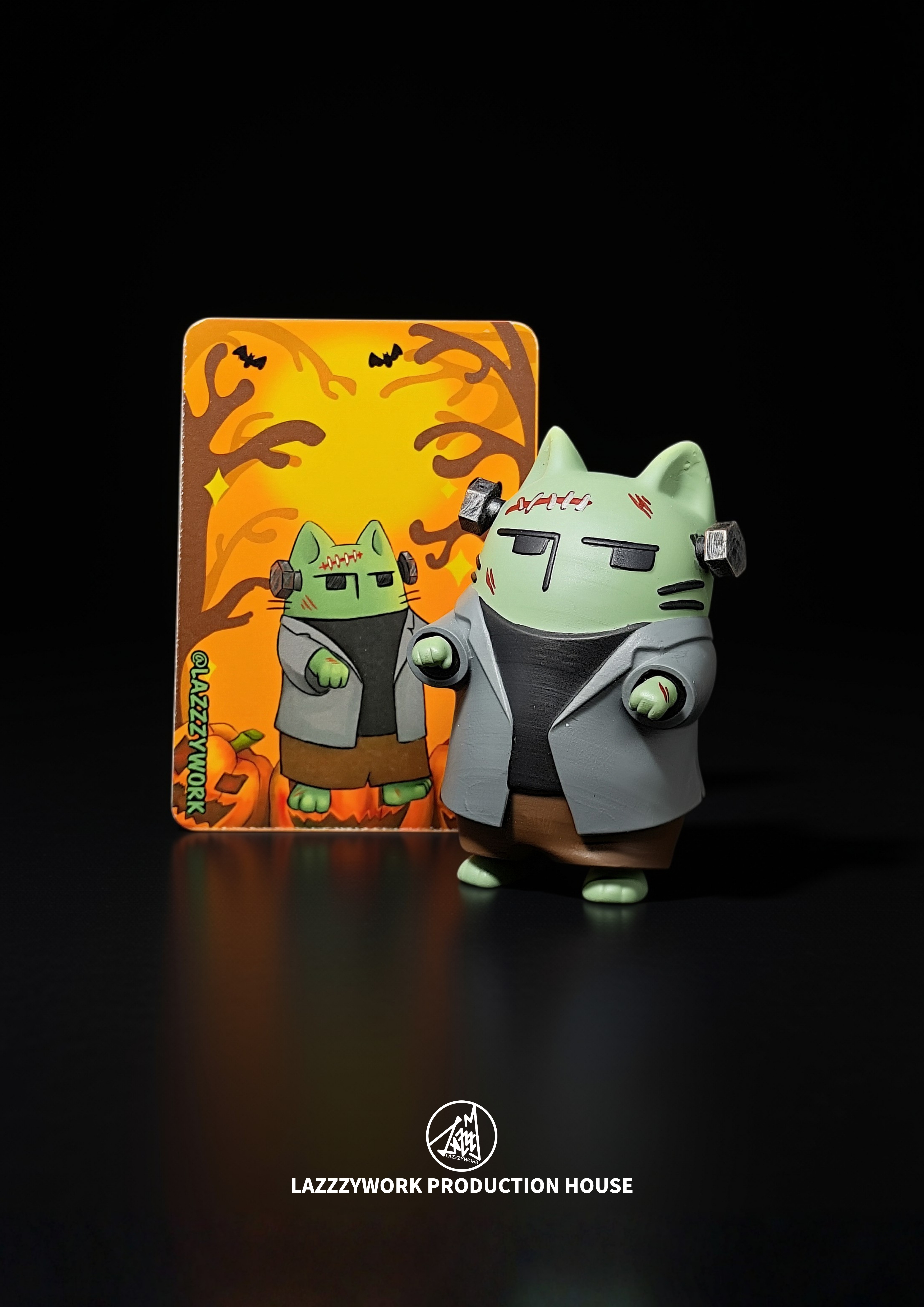 LAZZZYWORK - 🎃方方眼宇宙：原創萬聖節手繪樹脂藝術玩具