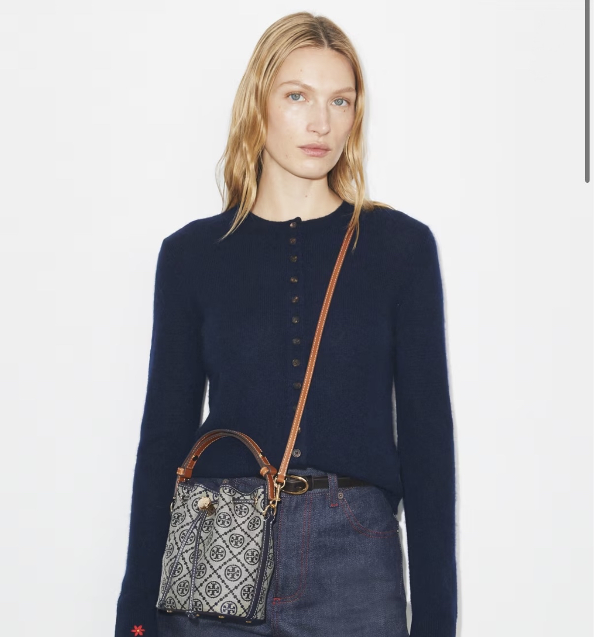 T MONOGRAM MINI BUCKET BAG