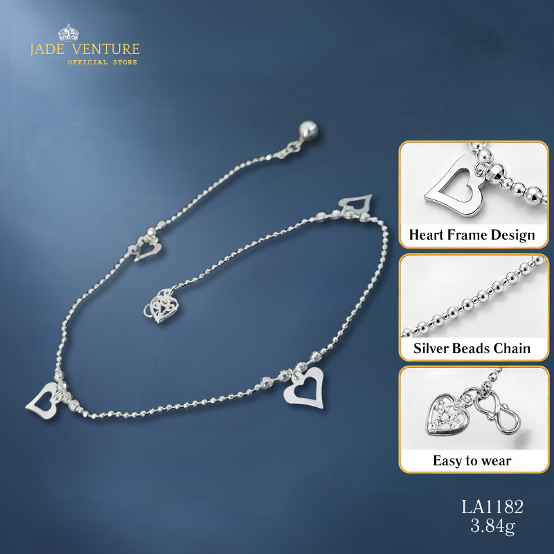 LA1182 Heart Pendant Beads Chain