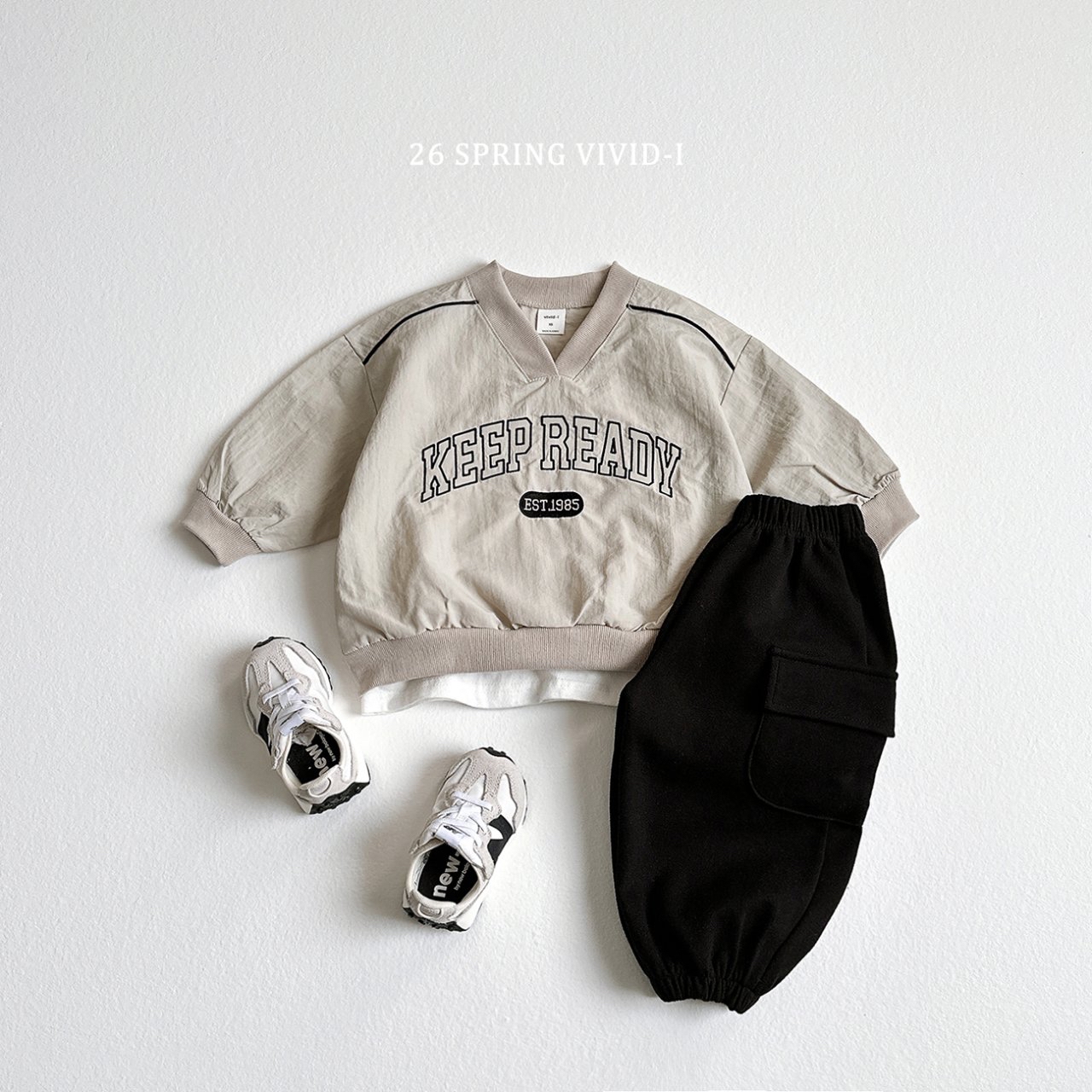 🌸預訂 韓國直送🌸🇰🇷VIVIDI四色棒球風刺繡防風寬鬆上衣