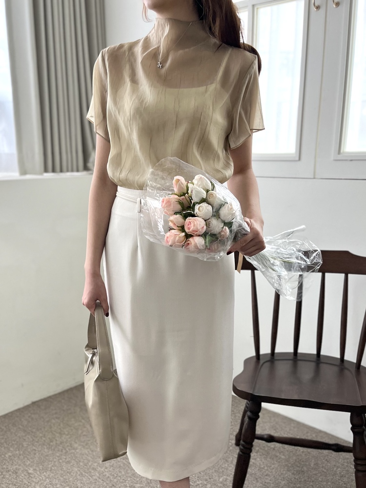 Atelier Belted Skirt (Ivory)