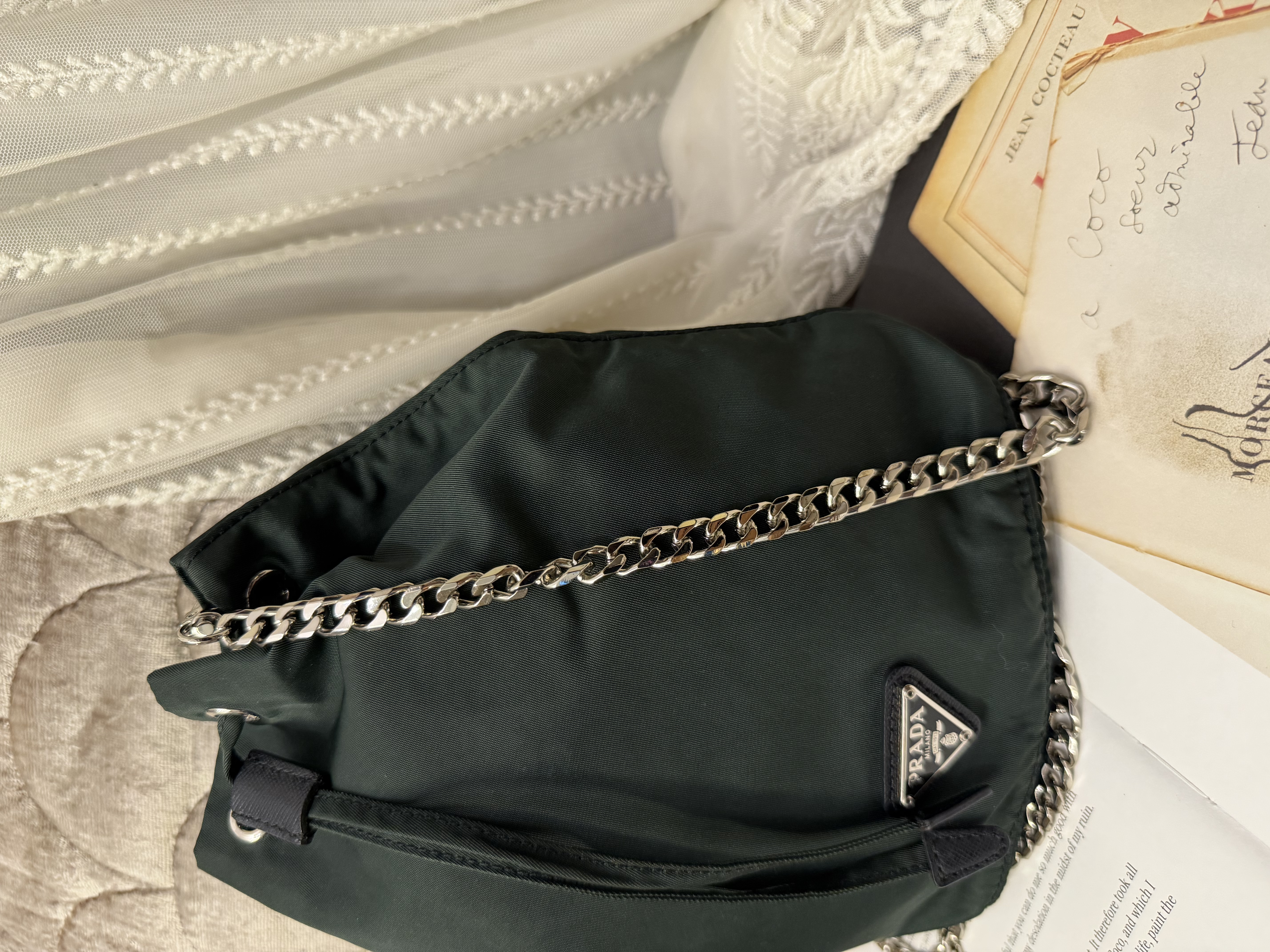 Prada green Bucket bag