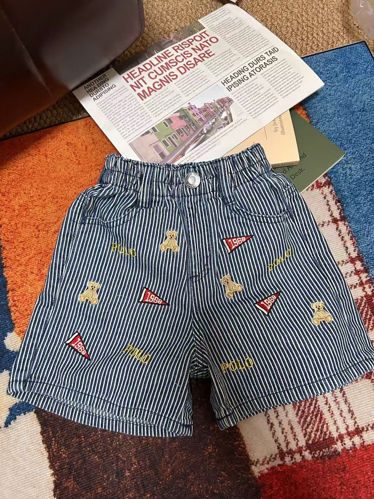 0665 原廠 ❤️Polo滿刺繡短褲