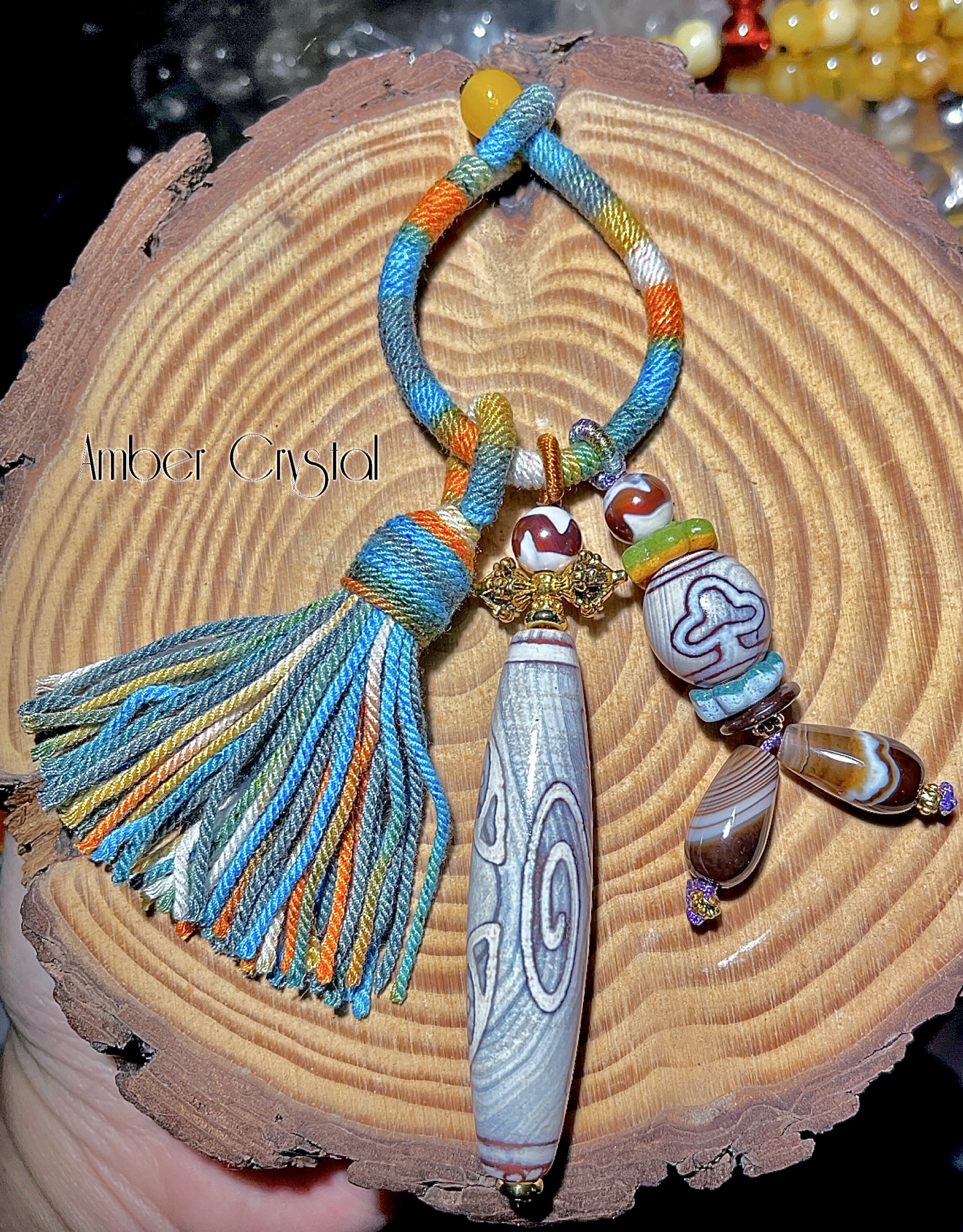 西藏黃財神法眼菩提天珠