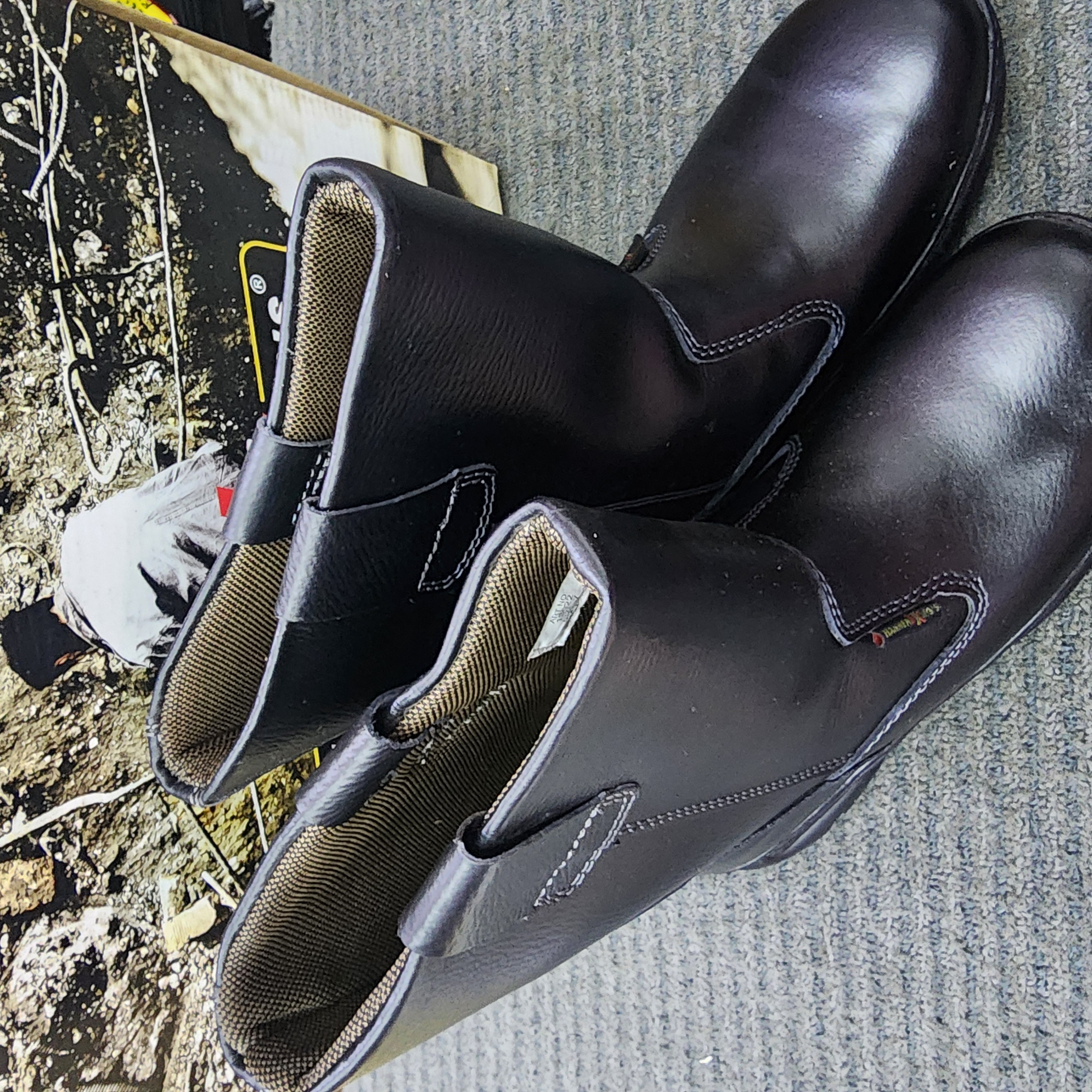 Hammer King Safety 13022 Mens Shoes High Cut Pull-up Steel Toe Cap Leather Working Shoes SIRIM and DOSH Approved Kasut Keselamatan