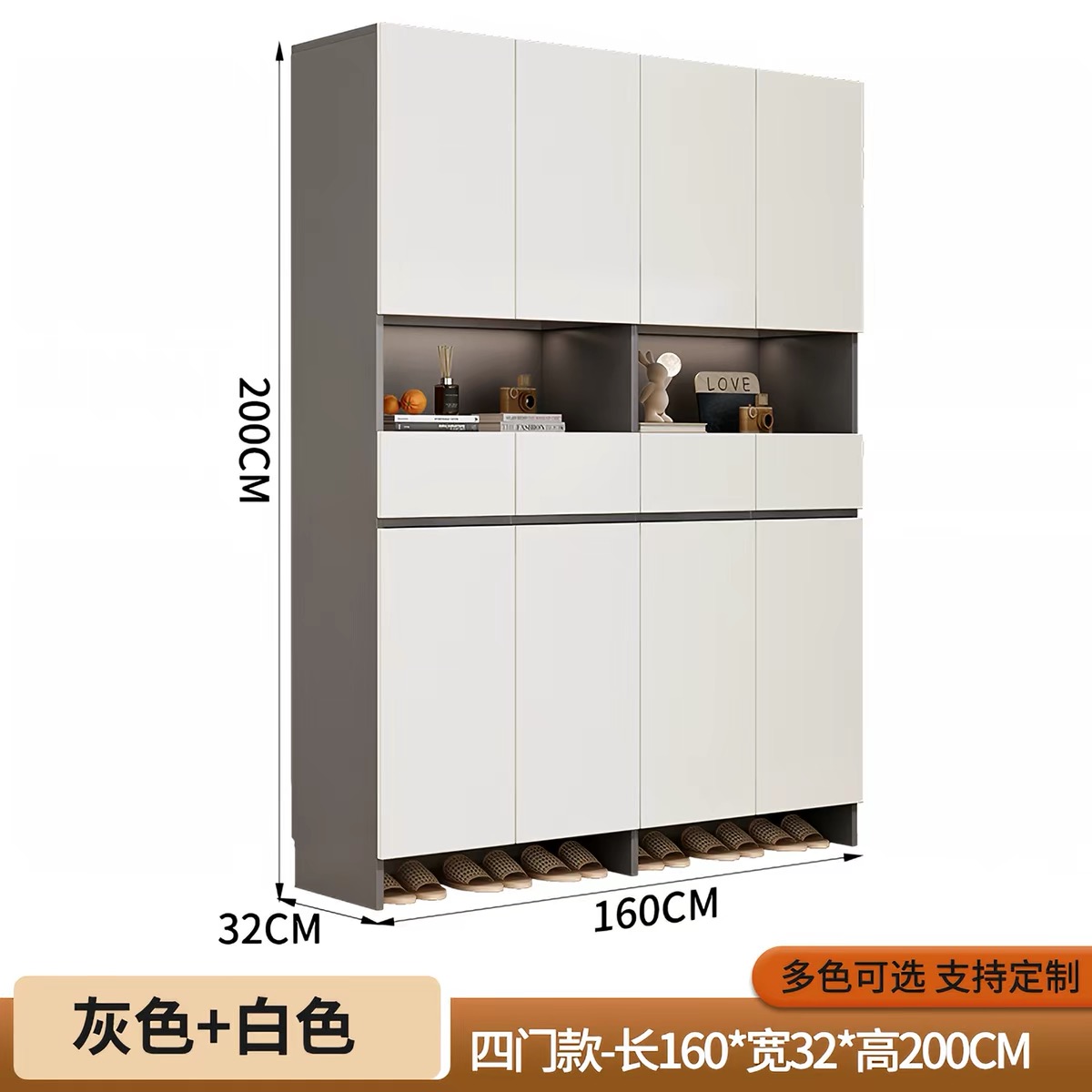 窄款鞋櫃家用門口入戶收納玄關一體靠牆外樓道走廊用高款到頂鞋架 Shoe cabinet