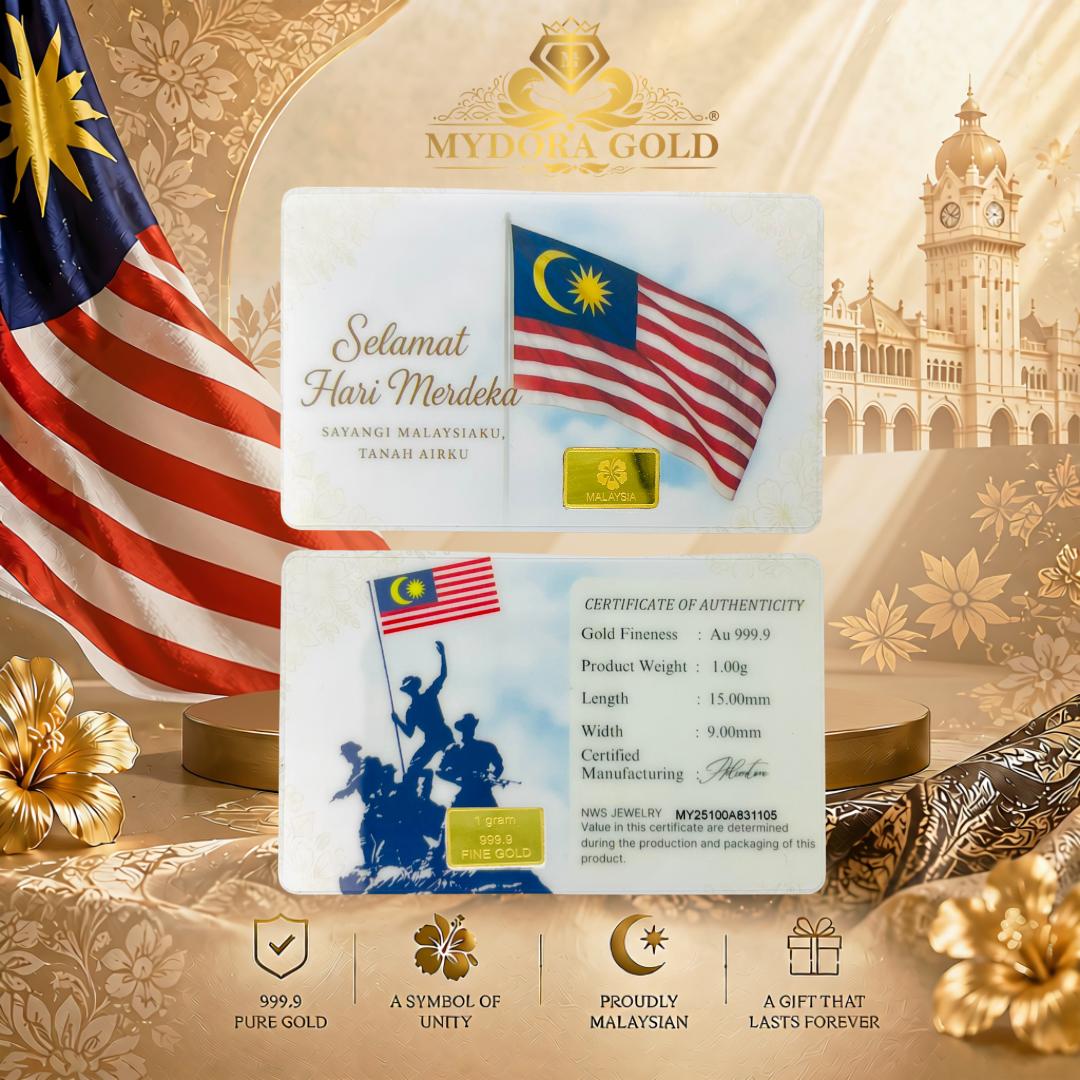 MYDORA 999.9 Gold Bar 1G - SELAMAT HARI MERDEKA