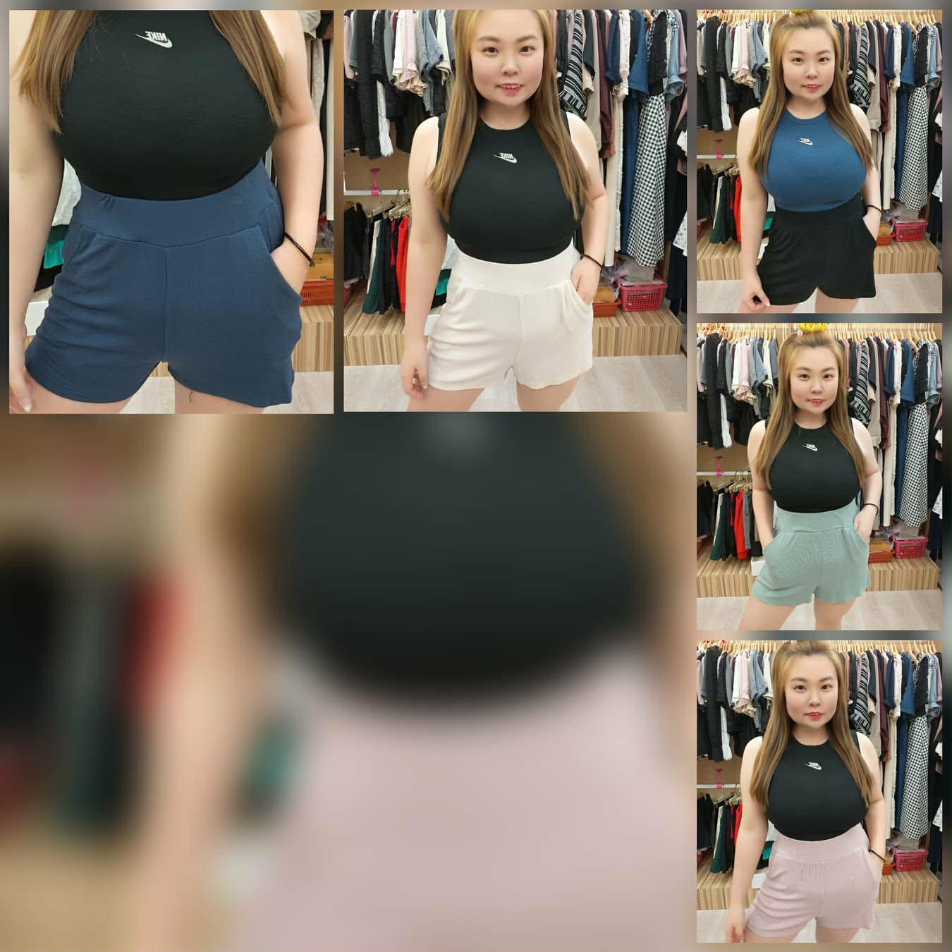 NBD11 KR3319A 单色毛边短裤（颜色随机⚠️）