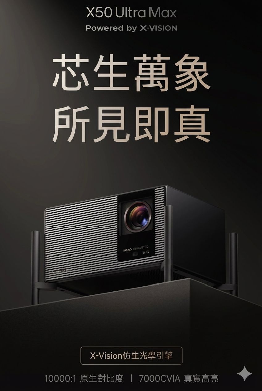 極米 Xgimi X50 Ultra Max 光學變焦4K投影機 香港三腳插頭 (預購貨品)