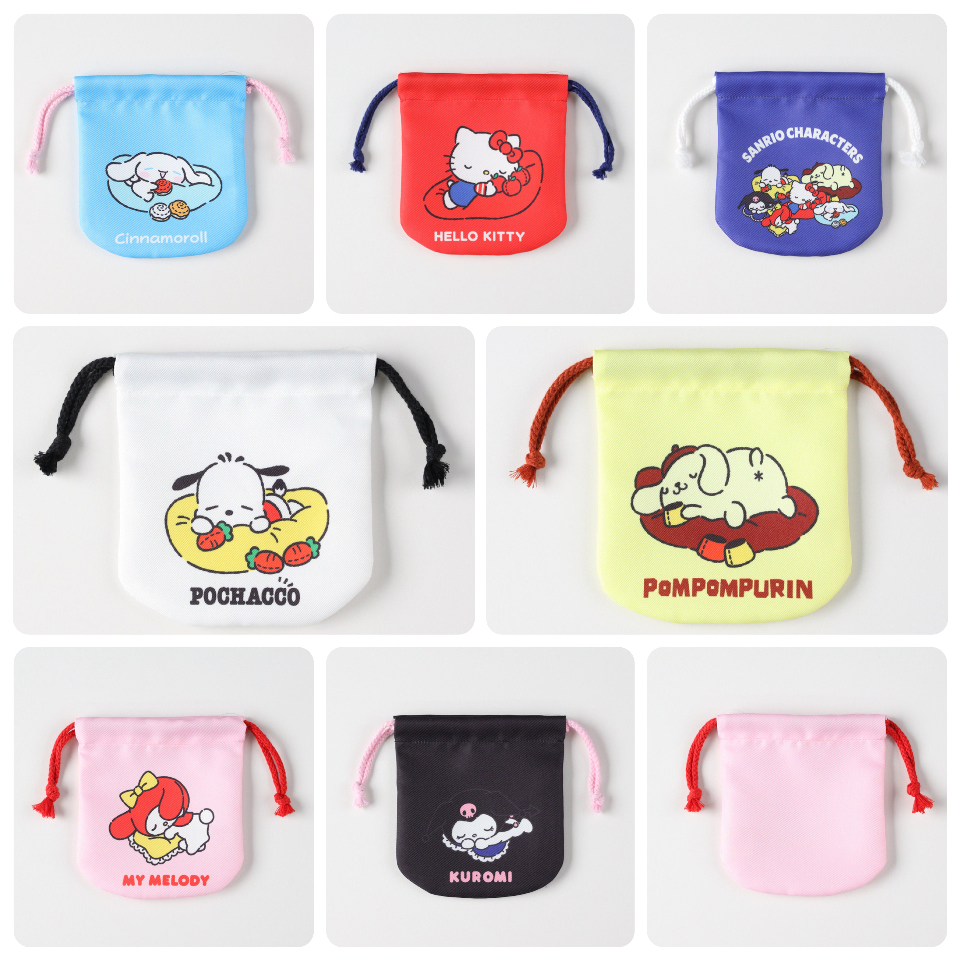 日本預訂📍日本Sanrio x Right On得意訓覺樣系列 - 索繩袋