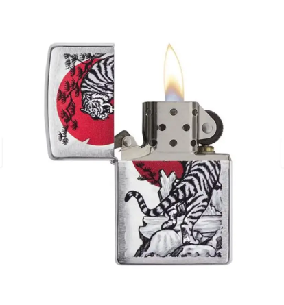  Zippo 紅日白虎 Asian Tiger Design 防風打火機 原裝行貨 美國製造 29889 