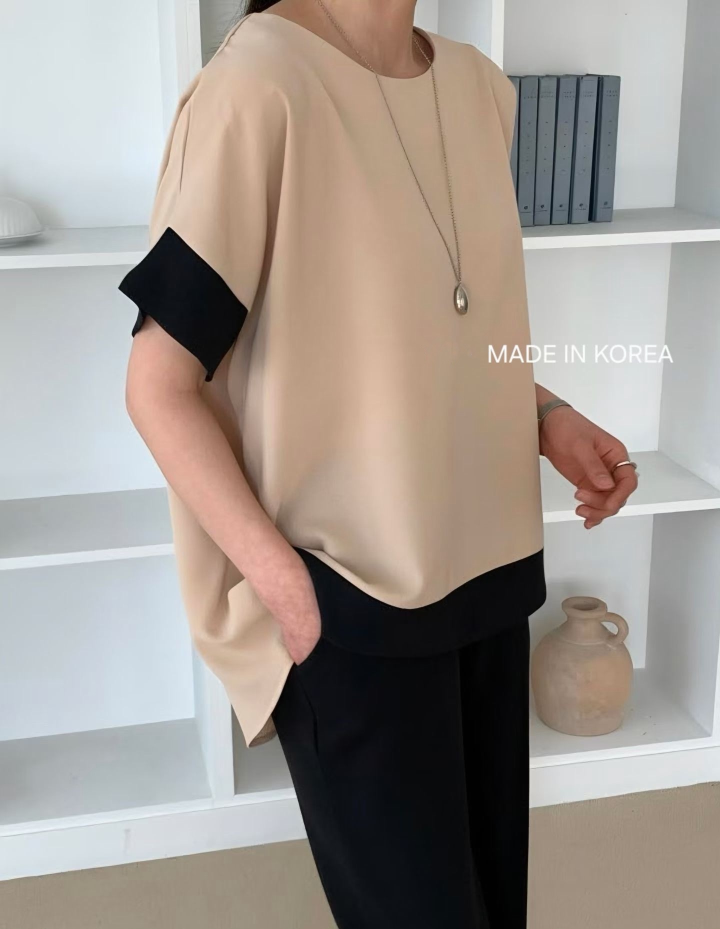 G6184 韓國🇰🇷靚料拼邊top