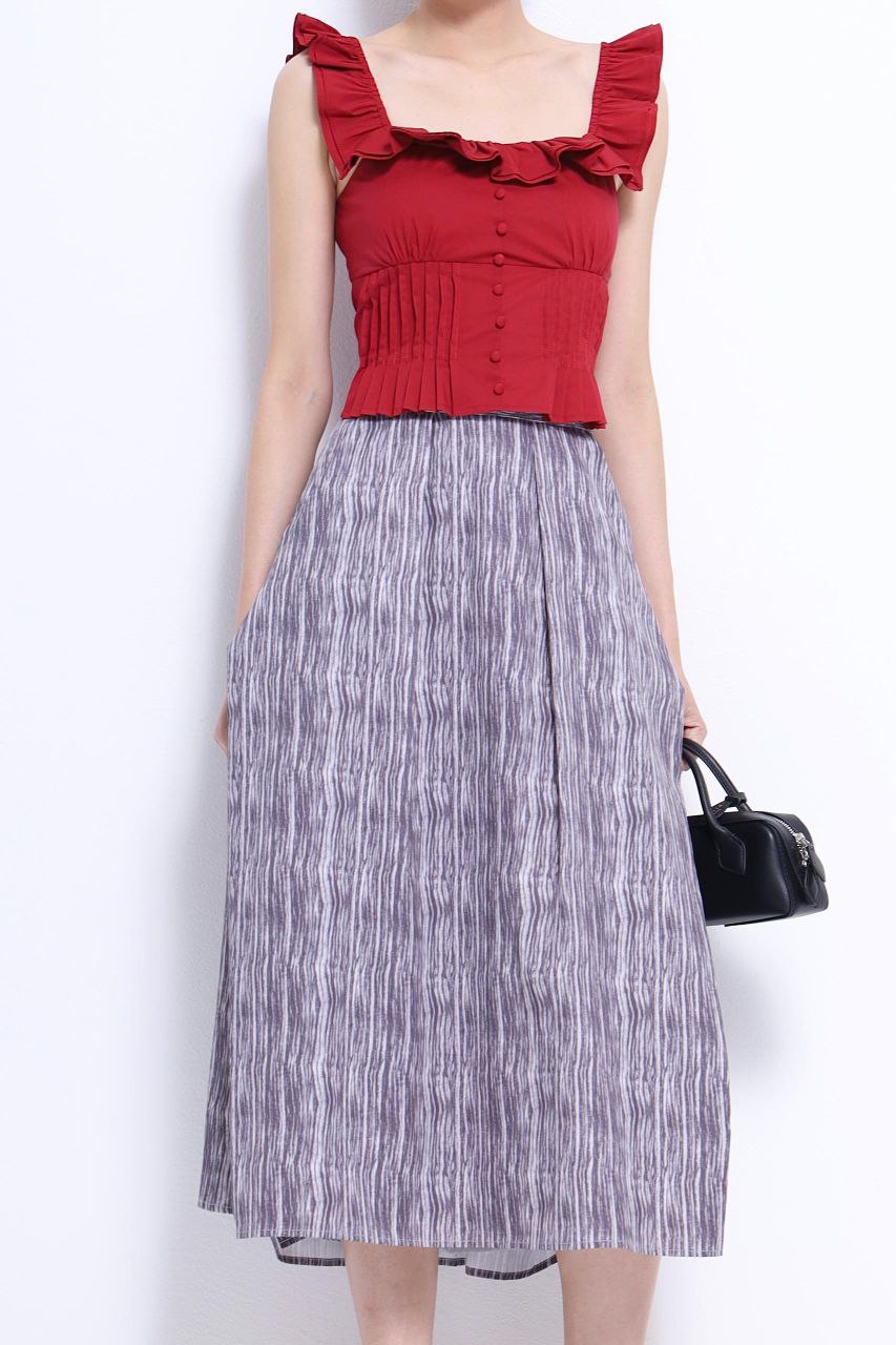 荷叶边方领上衣 2628