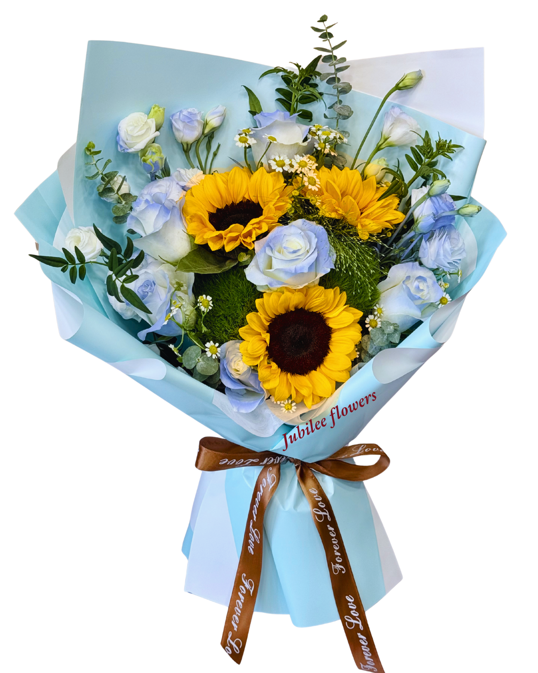 🌻向日葵 · 碎冰藍玫瑰花束