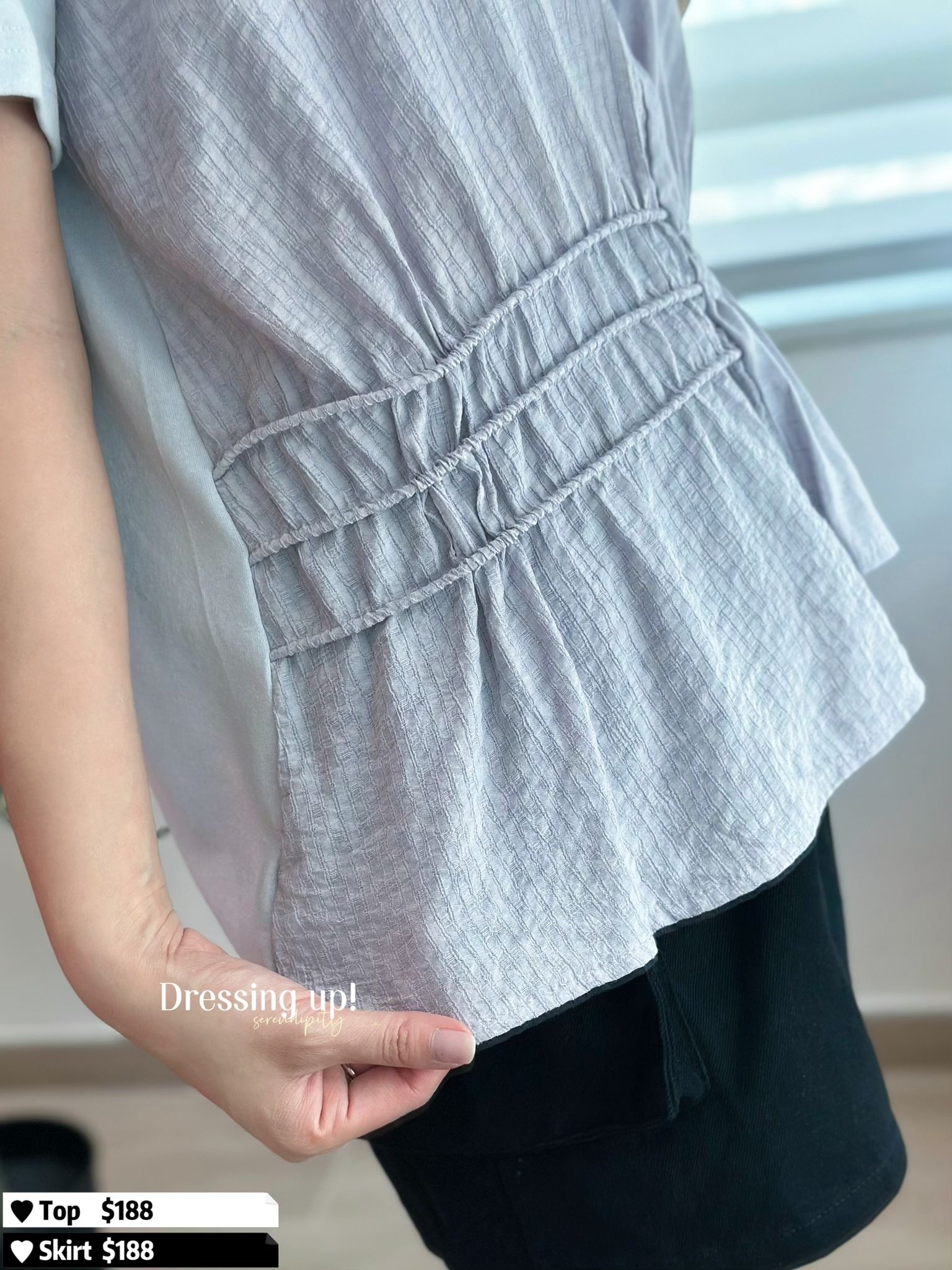 娃娃小裙擺｜棉質拼接上衣