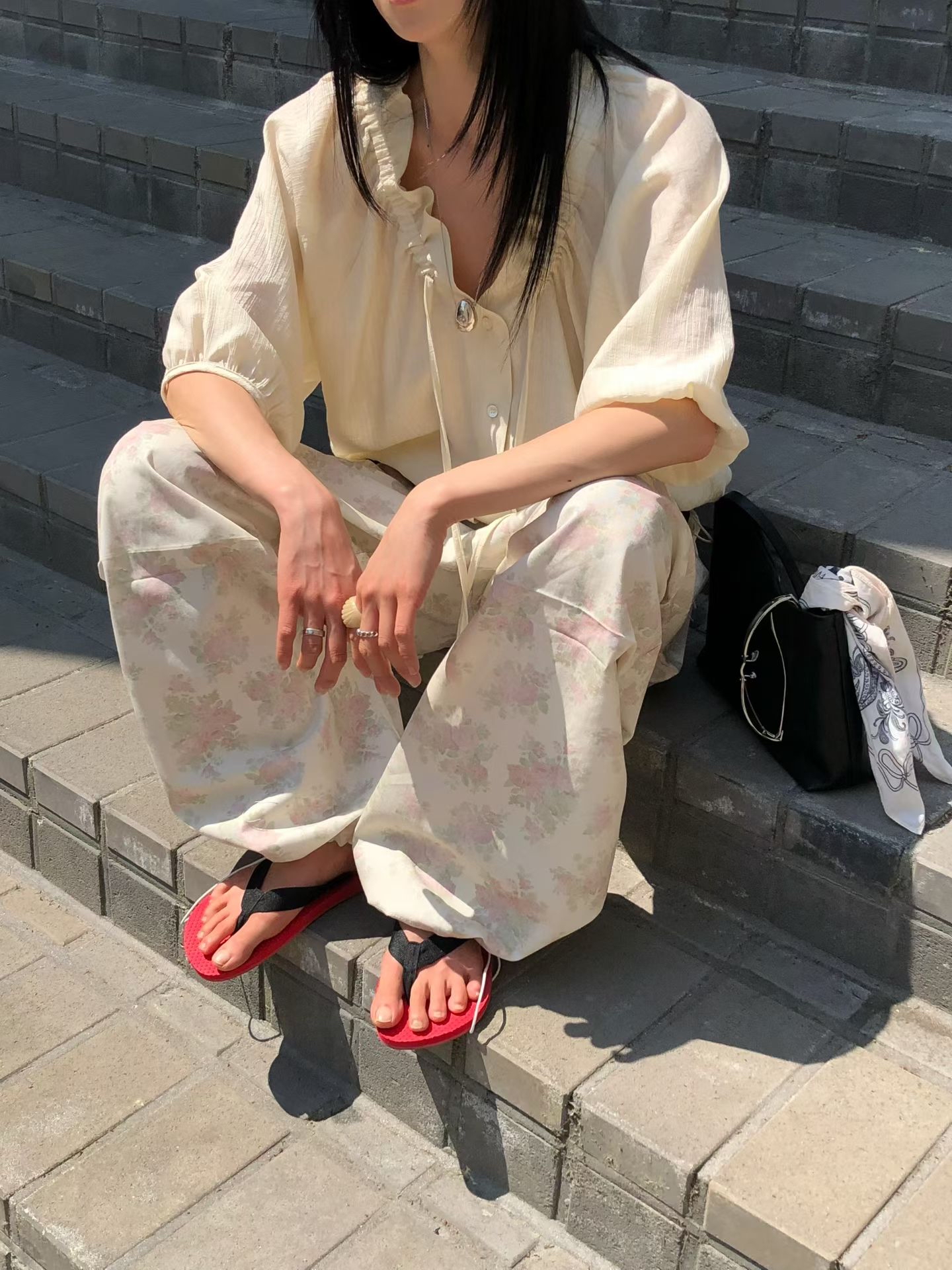 221331 摺邊領短袖恤