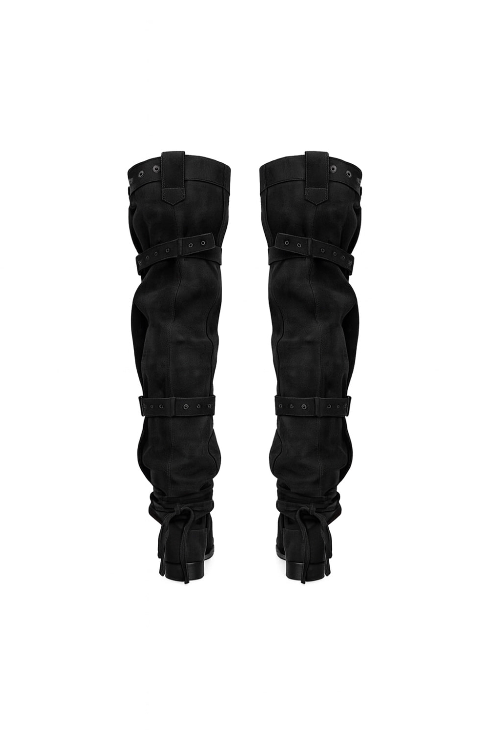 Suede Buckle Long High Boots
