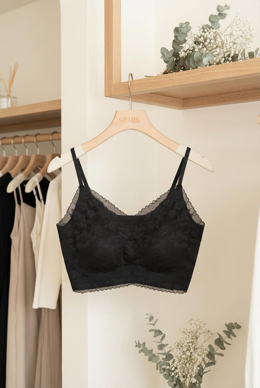 蕾絲花卉無鋼圈打底