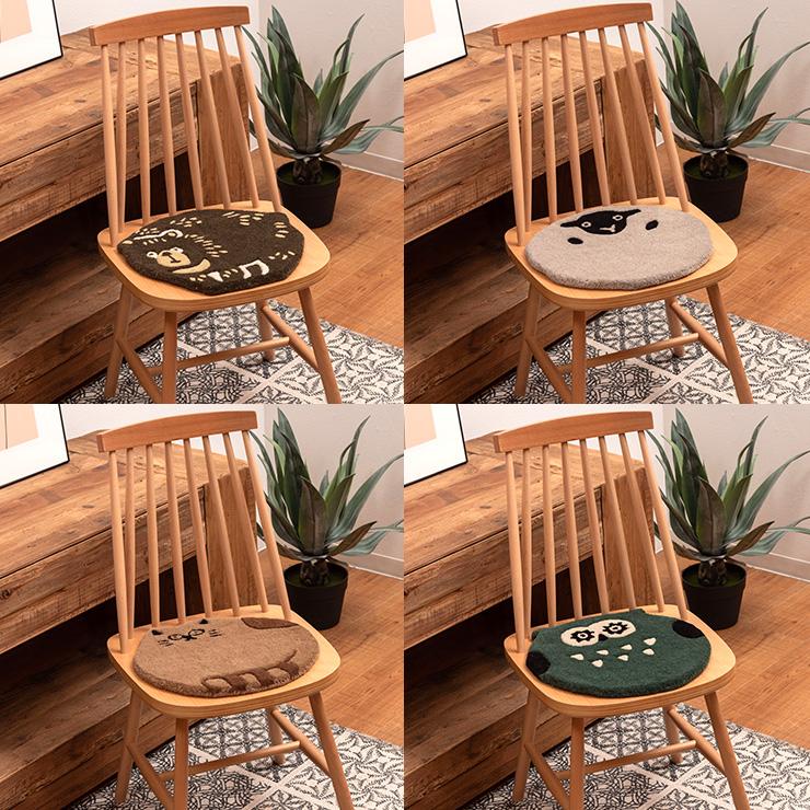 🔥🔥【日本直送《東谷》手織羊毛動物造型薄座墊 / 椅子圓墊】