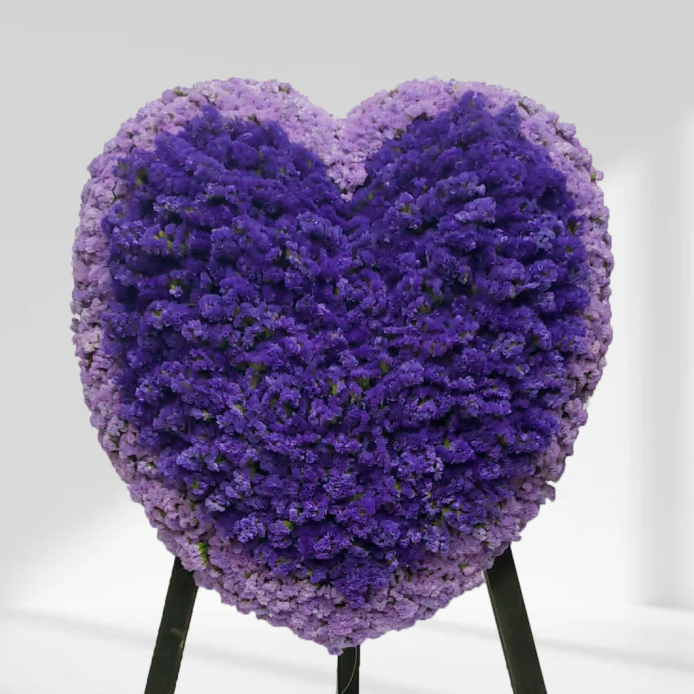 圍邊心型帛事花牌 E5