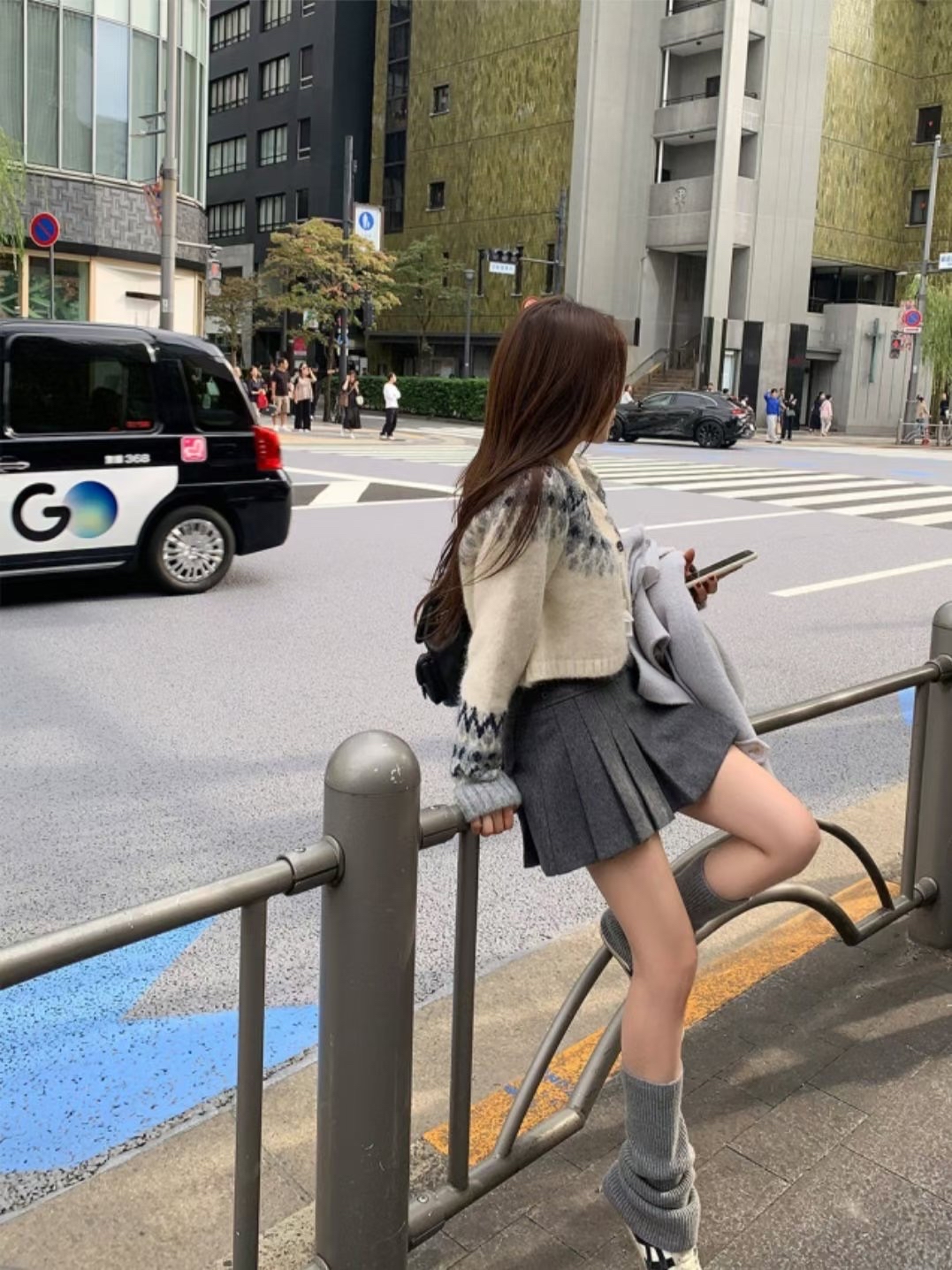 【 ☃️ 私心超愛～🩶北歐冬日感圖案 ♪ 軟糯多重拼色兩著外套⋆˚ʚɞ 】 Snowball Mochi Cardigan Top(三色入