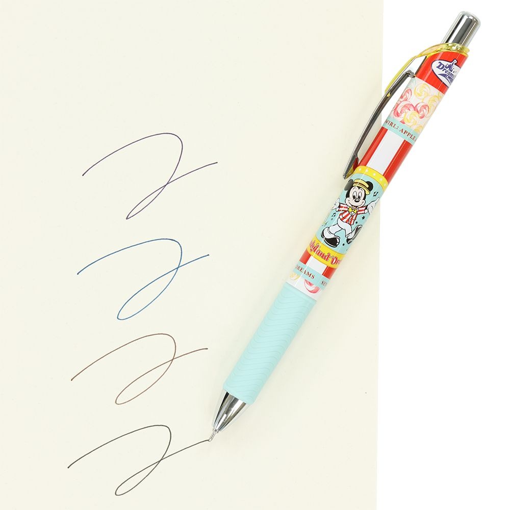 現貨｜【日本 Disney Store 限定】一套四枝 Mickey & Friends 米奇與朋友 日本製 Pentel EnerGel 0.5mm 啫喱筆 074545