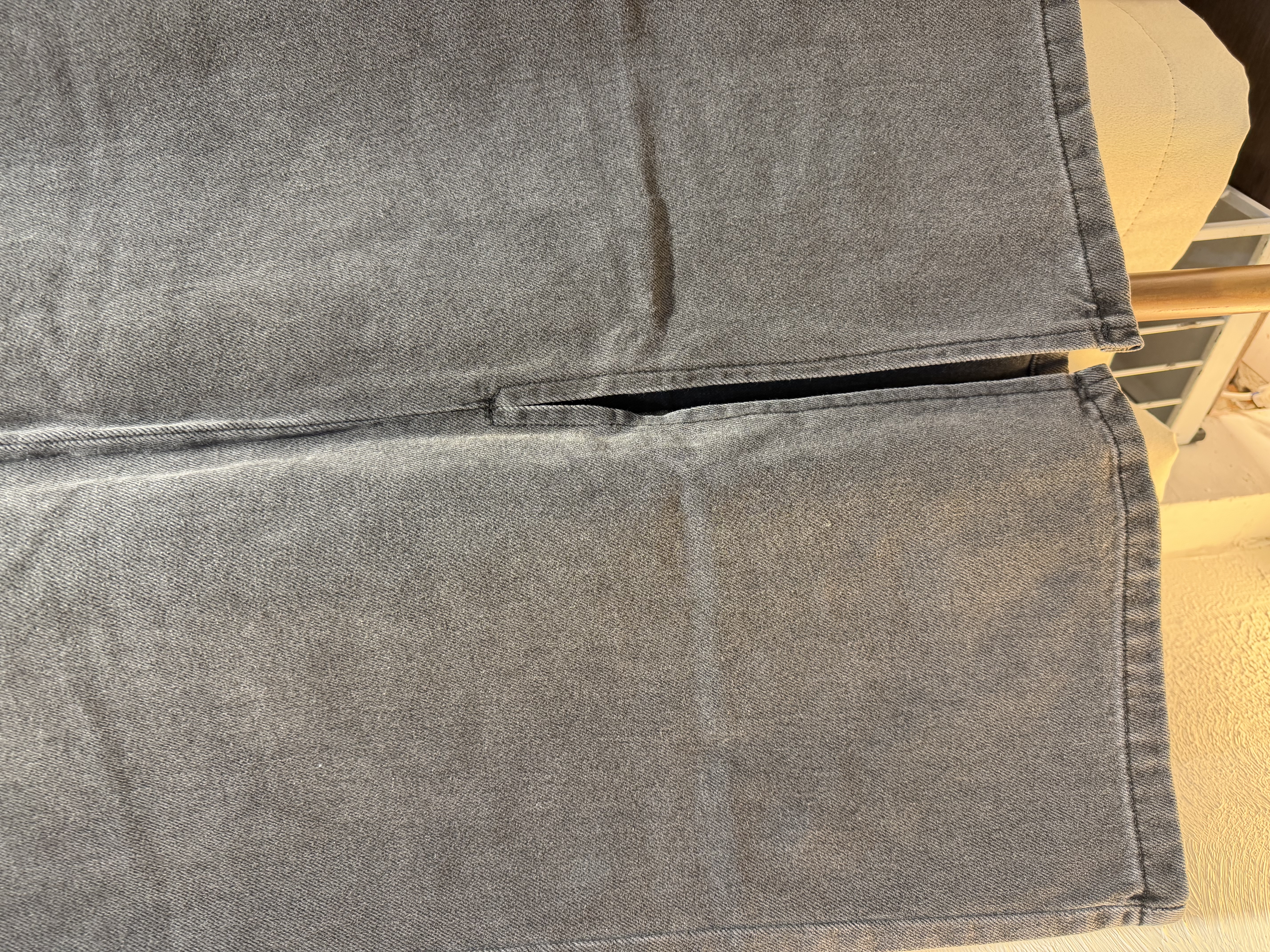 斷碼M撞色拼接牛仔半身裙