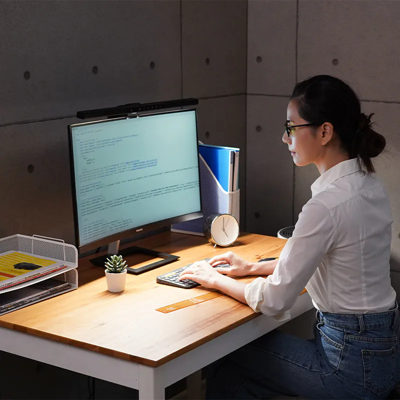 [飛利浦直送 原裝行貨2年保養] Philips 飛利浦 PAS351 Erler 軒笛智能螢幕掛燈 (55cm 超廣照明 / 手勢感應 / Ra97 全光譜) Philips PAS351 Erler Smart PC Screen Light Bar (55cm Wide Beam / Gesture Control / Ra97 High CRI)