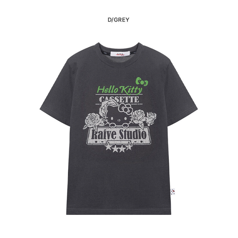 [RAIVE x Sanrio] HELLO KITTY Rose Graphic T-shirts (3色)