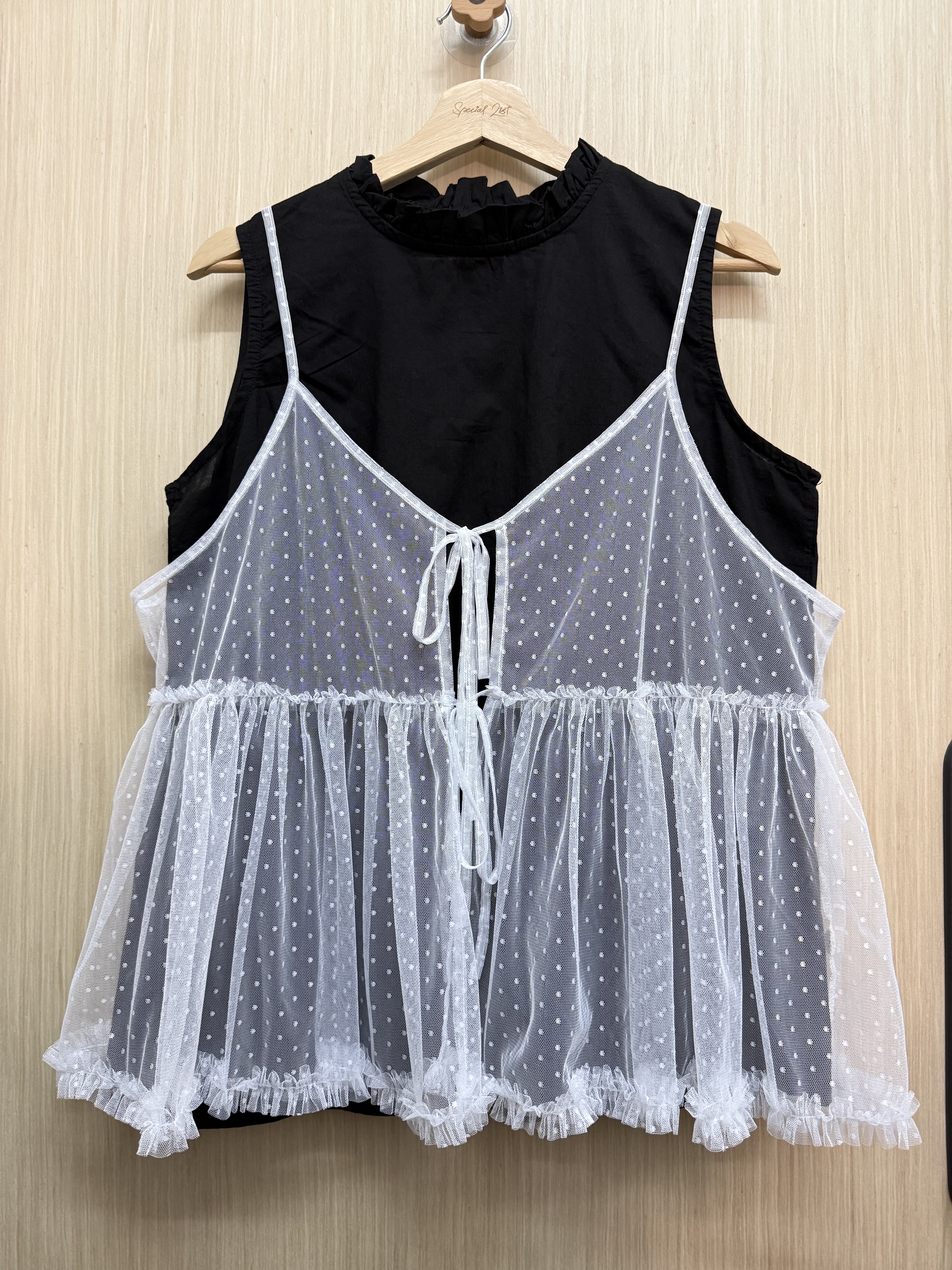 波點紗紗綁帶𝐨𝐮𝐭𝐞𝐫