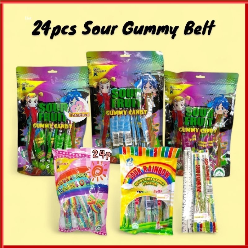 24pcs Ali Sour Fruit Gummy Candy mix