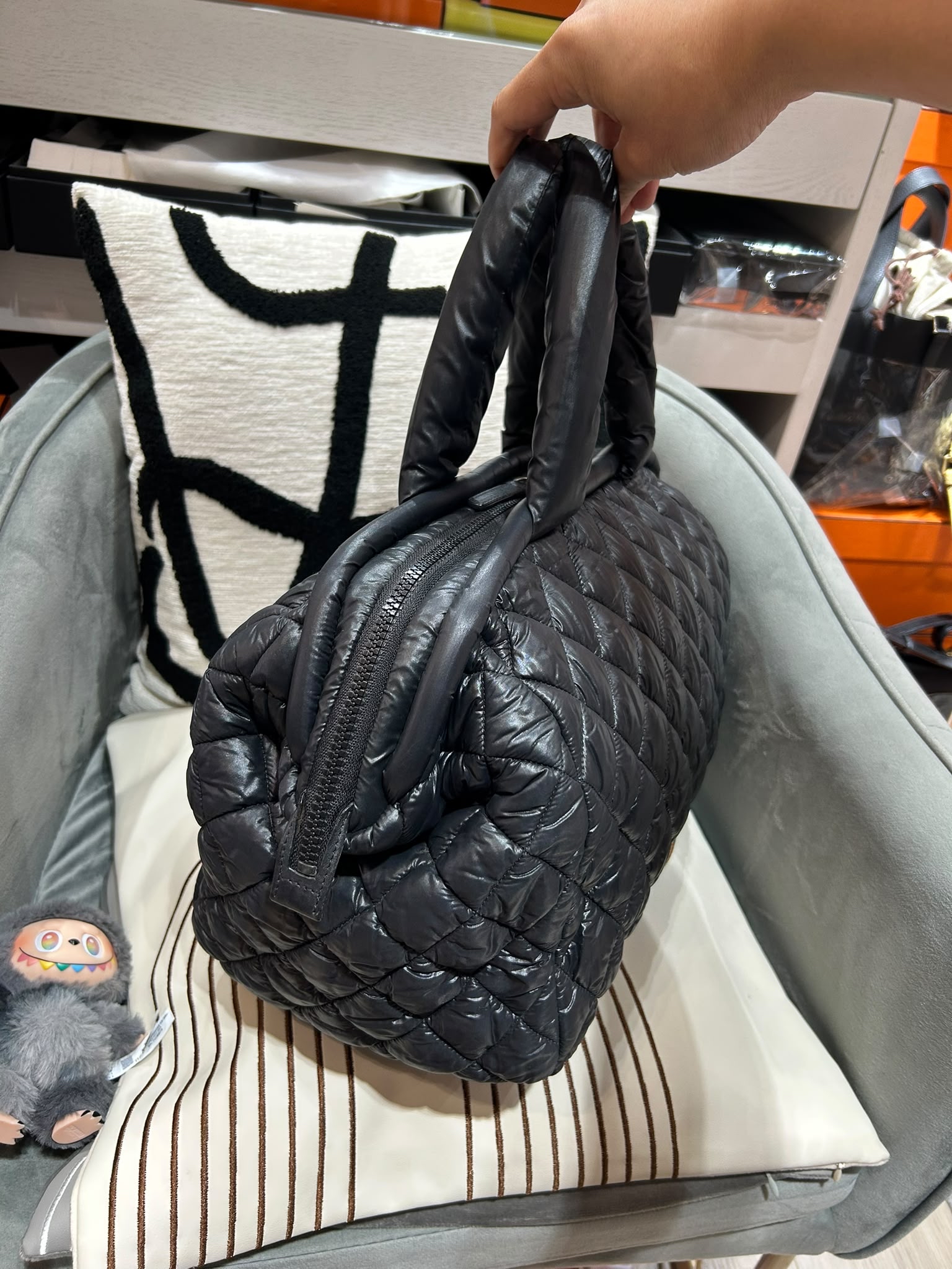 Chanel coco cocoon boston nylon bag 100%Authentic ,92%new ✅card