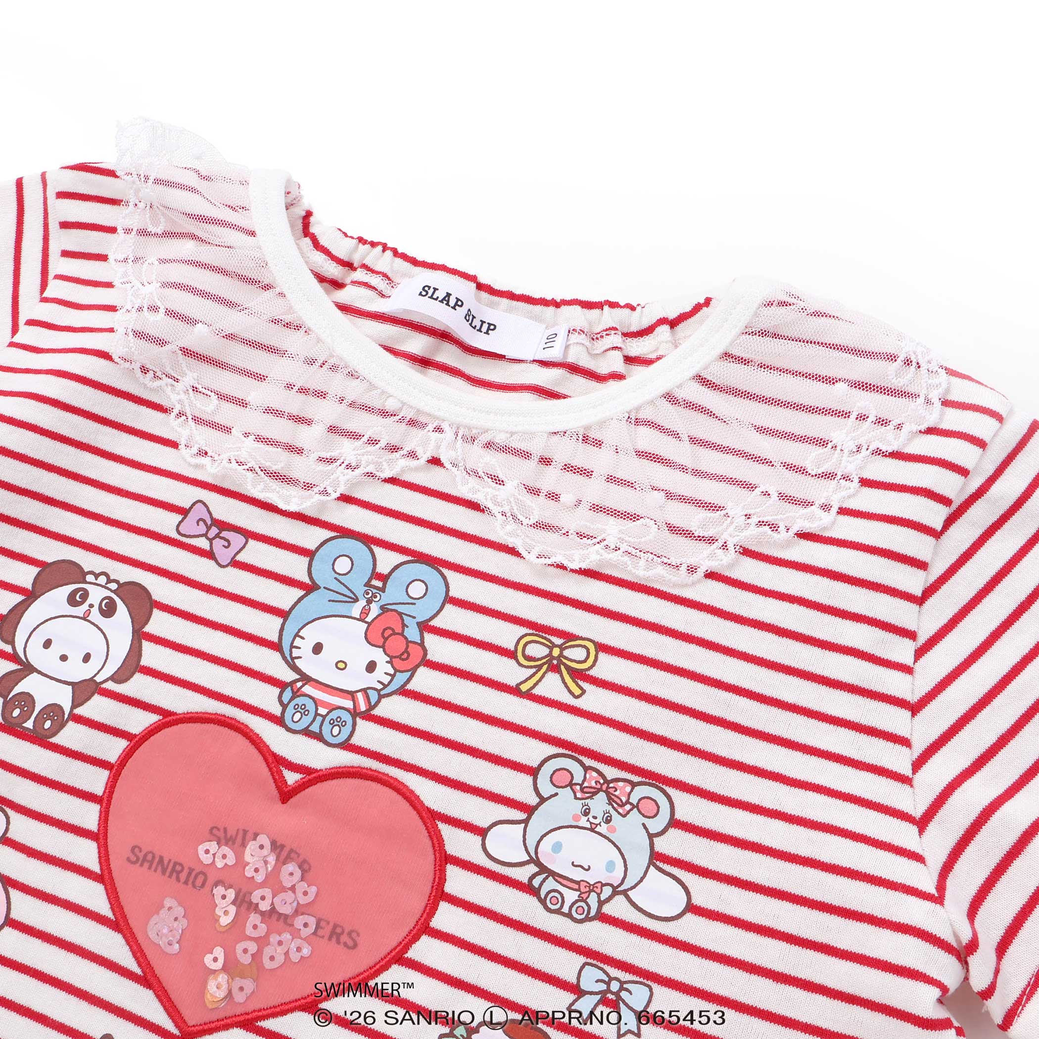 🆕【⭐訂購⭐】🌀 🇯🇵 日本直送 SWIMMER x #SanrioChracters 緞帶蕾絲荷葉邊 剌繡 短袖Tee［2款選］🌀 [ELCA-0271][260428]